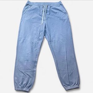 Vuori Blue Grey Cotton Joggers w/ Drawstrings, Back Pockets, Cuffed •size XL